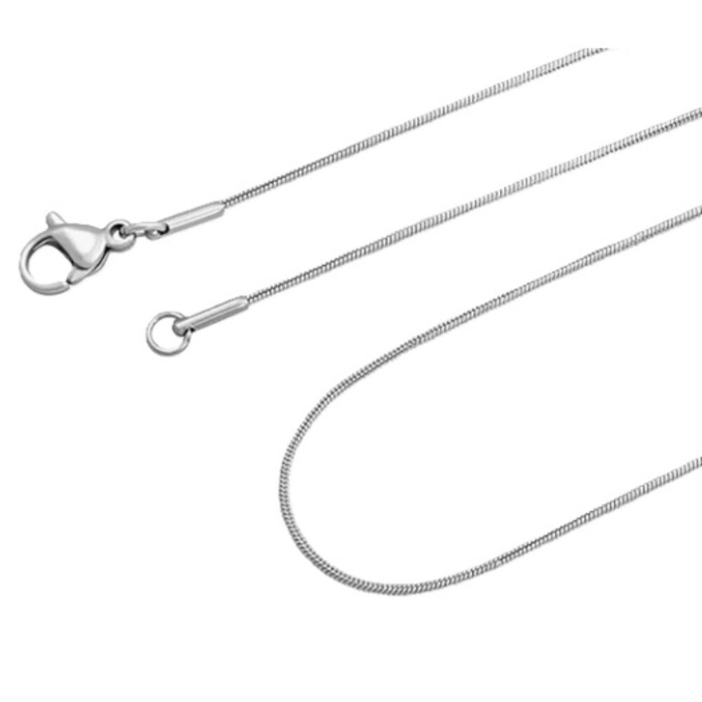 22 Inch Stainless Steel Snake Chain Necklace - Unisex Chain - Replacement Chain